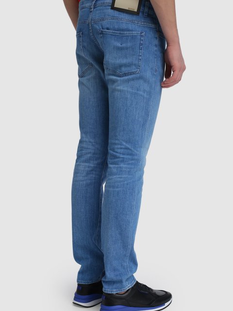 Бирюзовые джинсы BOSS: фото 4 - Invogue