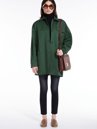 Бордовая сумка MAX MARA из кожи с металлической застежкой: фото 1 - Invogue