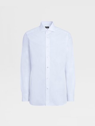 Біла сорочка ZEGNA бавовняна: фото - Invogue