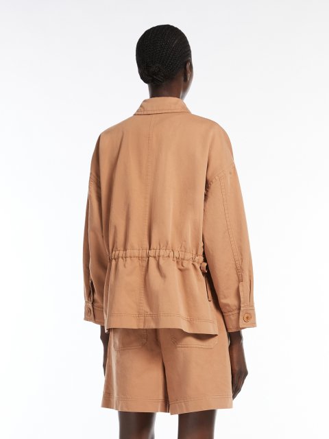 Світло-коричнева куртка Weekend Max Mara з бавовни та льону: фото 3 - Invogue
