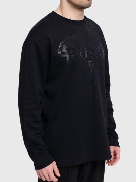 Чёрная футболка BOSS: фото 2 - Invogue