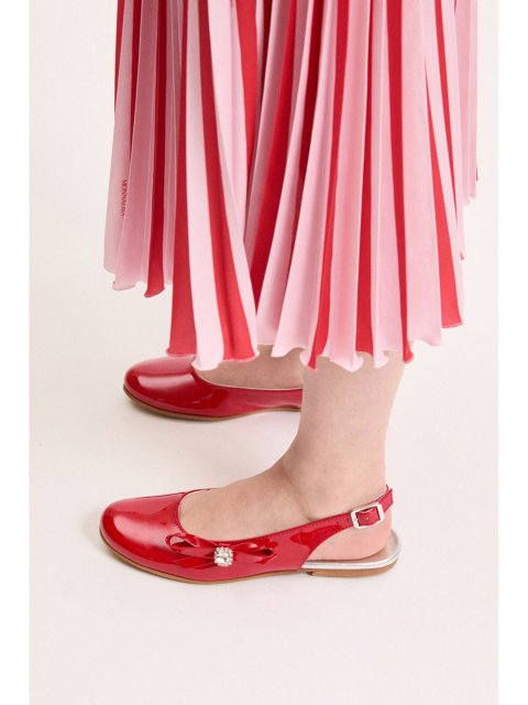 Балетки зі стразами і бантом Monnalisa: фото 1 - Invogue