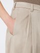 Кремовые брюки MAX MARA из смеси хлопка: фото 4 - Invogue