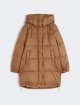 Світло-коричневий пуховик WEEKEND MAX MARA з капюшоном: фото - Invogue