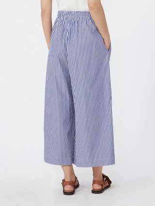 Брюки в полоску WEEKEND MAX MARA из хлопкового поплина: фото 3 - Invogue