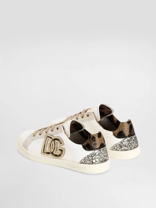 Детские кроссовки с глиттером и вышивкой Dolce&Gabbana: фото 2 - Invogue