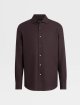 Темно-коричнева сорочка Zegna з бленду бавовни та кашеміру: фото - Invogue