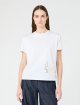 Біла футболка Max Mara з принтом з бавовни: фото 2 - Invogue