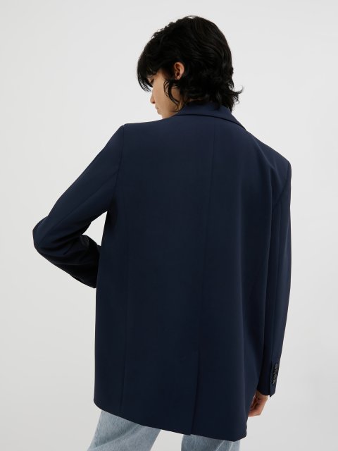 Темно-синий блейзер Max&Co из крепа: фото 2 - Invogue