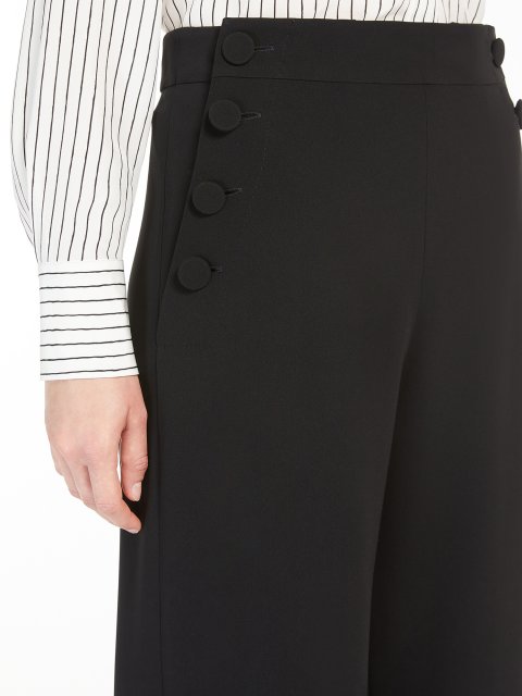 Черные брюки Max Mara с кади: фото 4 - Invogue