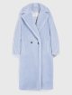 Блакитне пальто Teddy oversize Max Mara з бленду альпаки та шовку: фото - Invogue