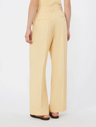 Жовті брюки WEEKEND MAX MARA з чистого льону: фото 3 - Invogue