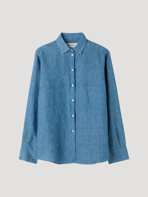 Синя сорочка Róhe з льону: фото - Invogue