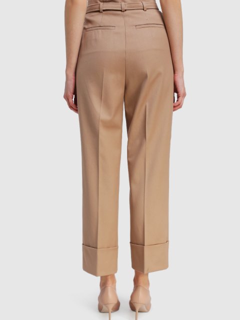 Бежевые брюки SPORTMAX: фото 4 - Invogue