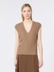 Темно-бежевый жилет Max Mara из шерсти: фото 2 - Invogue