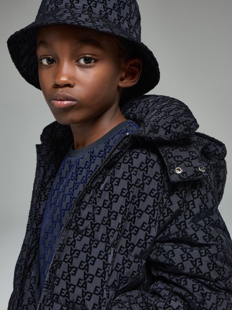 Темно-синя куртка EMPORIO ARMANI KIDS : фото 1 - Invogue