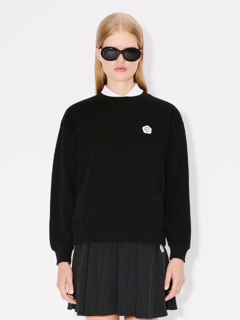 Черный свитшот KENZO из хлопка: фото 2 - Invogue