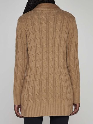 Кремовое пальто MAX MARA из шерсти и кашемира: фото 2 - Invogue