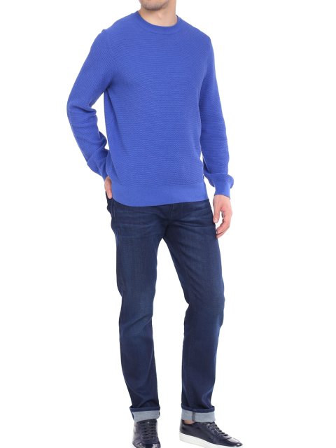 Синий свитер BOSS: фото 3 - Invogue