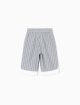Бермуди з бавовняного джерсі в смужку Emporio Armani Kids: фото 1 - Invogue
