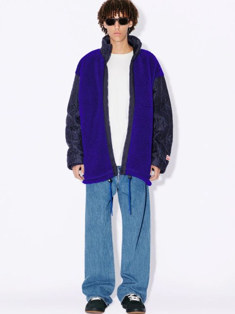 Синя куртка KENZO на блискавці з логотипом: фото 6 - Invogue