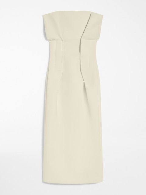 Молочное платье миди SPORTMAX: фото - Invogue