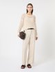 Кремовый свитер Weekend Max Mara из льна и хлопка: фото 1 - Invogue
