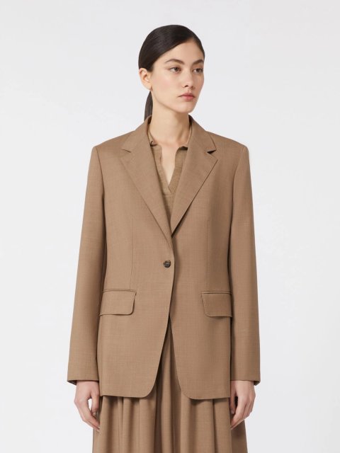 Світло-коричневий жакет MAX MARA з натуральної вовни: фото 2 - Invogue