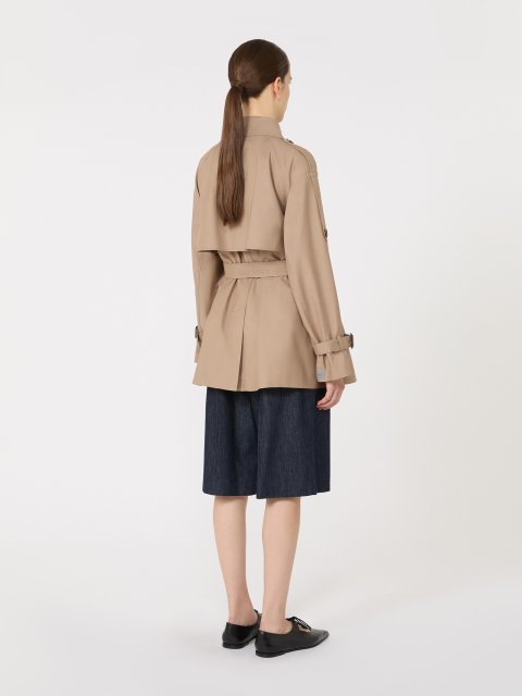 Темно-бежевий плащ MAX MARA двобортний: фото 2 - Invogue