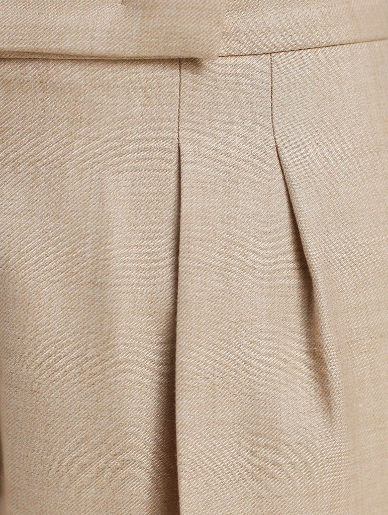 Молочные брюки MAX MARA: фото 5 - Invogue