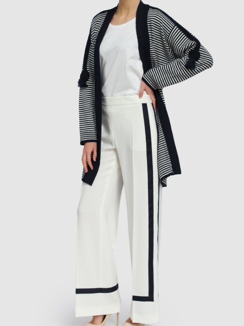 Кремовые брюки MAX MARA: фото 1 - Invogue