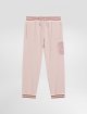 Розовые брюки DOLCE&GABBANA KIDS из хлопка: фото - Invogue