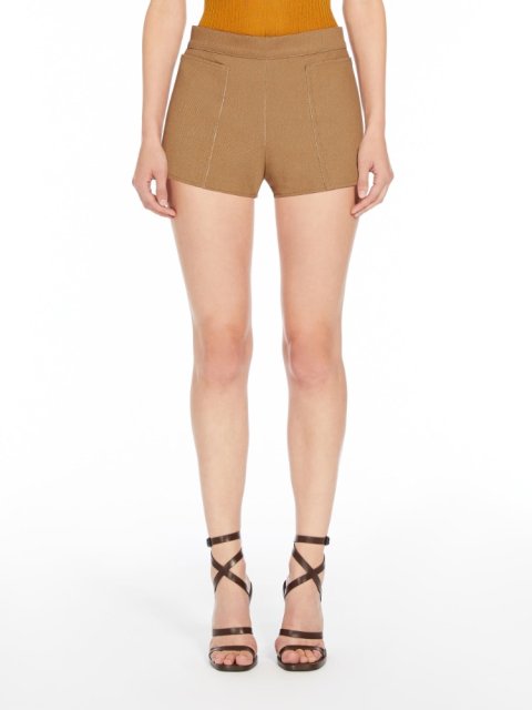 Світло-коричневі шорти Max Mara з накладними кишенями: фото 1 - Invogue