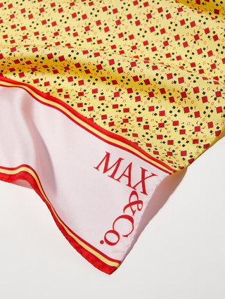Желтый шарф MAX&CO из шелковой саржи: фото 3 - Invogue