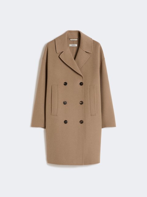 Светло-коричневое пальто MAX MARA из шерсти: фото - Invogue