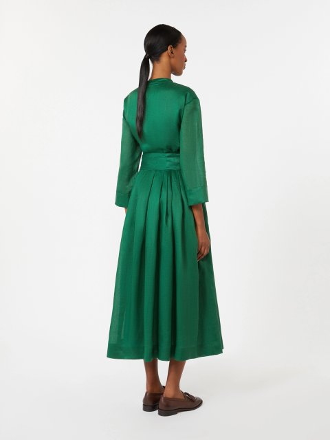 Зелена сукня Max Mara з рамії: фото 3 - Invogue
