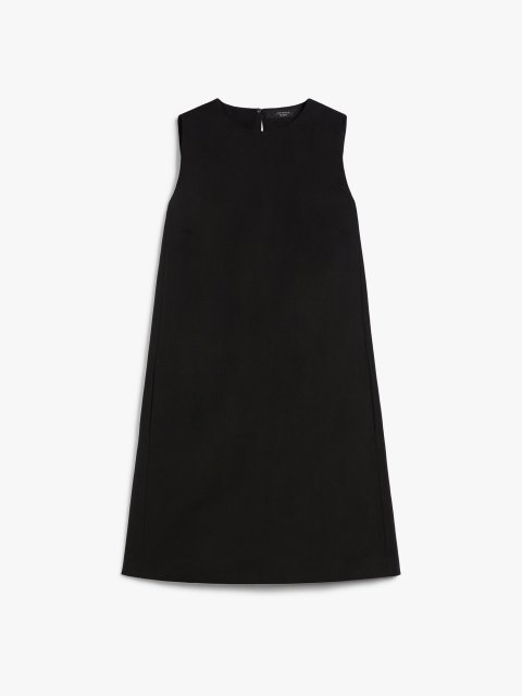 Черное платье Weekend Max Mara из хлопка и льна: фото - Invogue