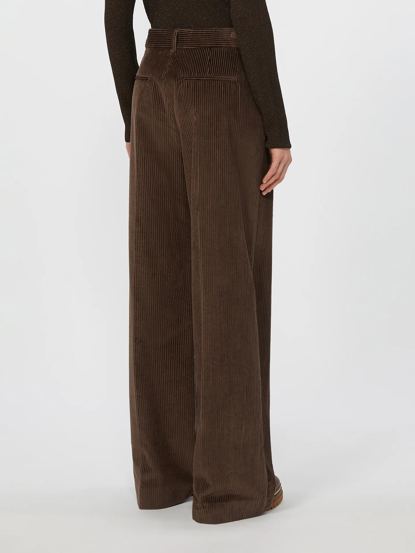 Шоколадные брюки WEEKEND MAX MARA из хлопка - купить на Invogue