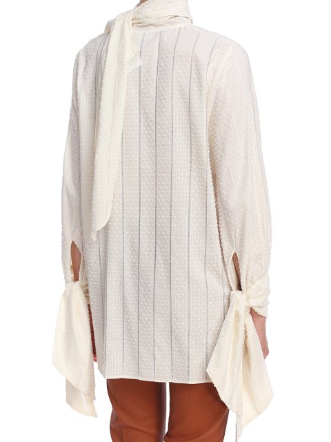 Кремовая блуза BY MALENE BIRGER: фото 4 - Invogue