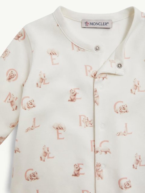 Комбінезон та шапочка MONCLER ENFANT з бавовняного інтерлоку: фото 2 - Invogue