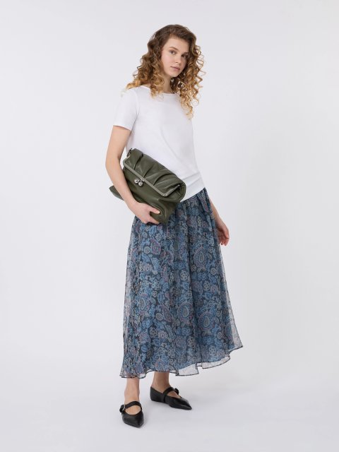 Біла футболка Weekend Max Mara з бавовни та еластану: фото 1 - Invogue