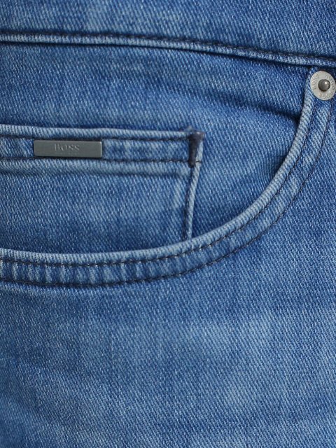 Бирюзовые джинсы BOSS: фото 5 - Invogue