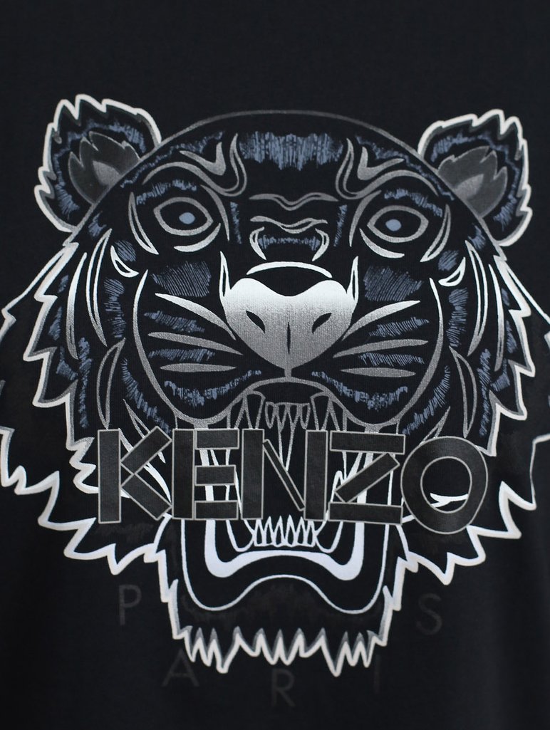 Чёрная футболка KENZO: фото 5 - Invogue