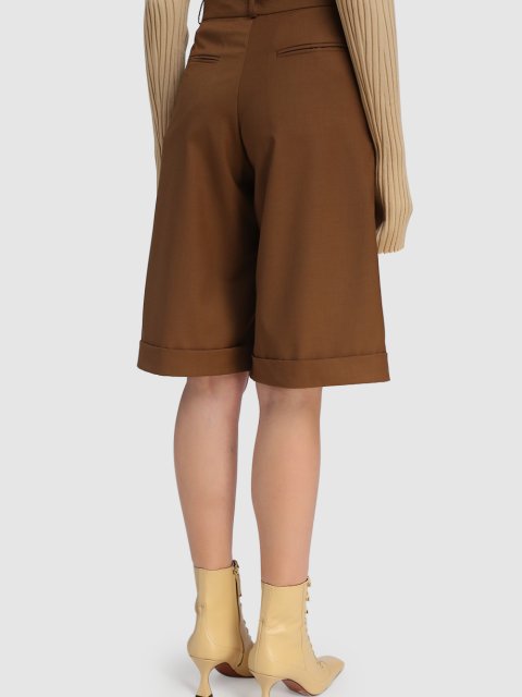 Коричневые шорты OLENICH: фото 4 - Invogue