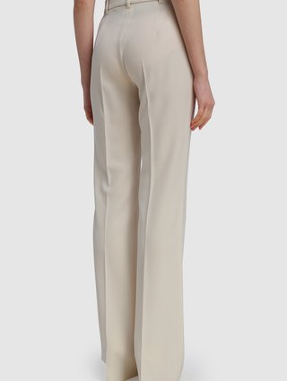 Молочные брюки MAX MARA: фото 4 - Invogue