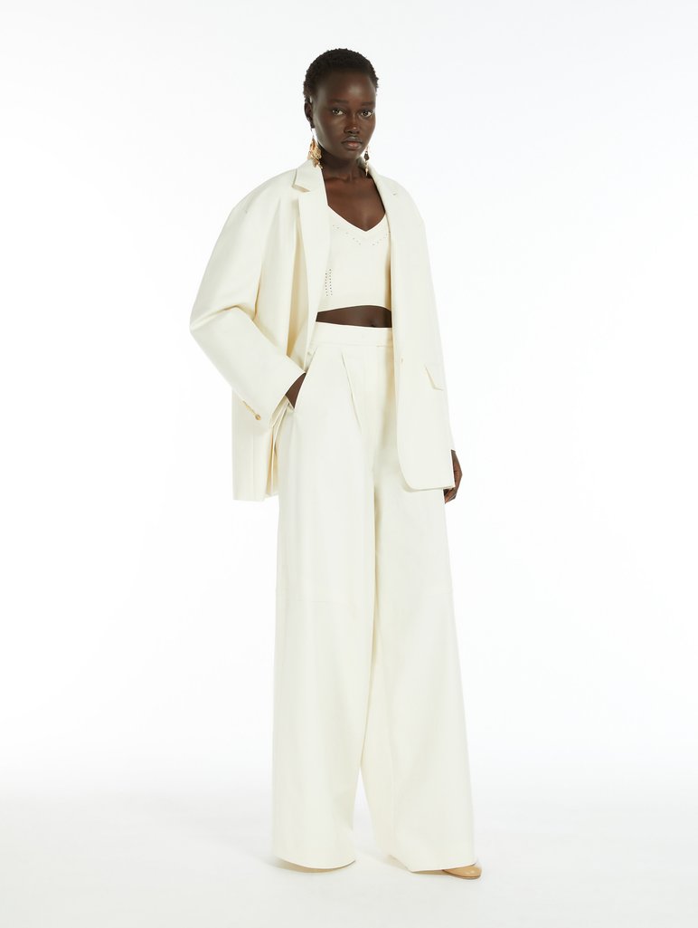 Ванильный жакет Max Mara из хлопка: фото 3 - Invogue