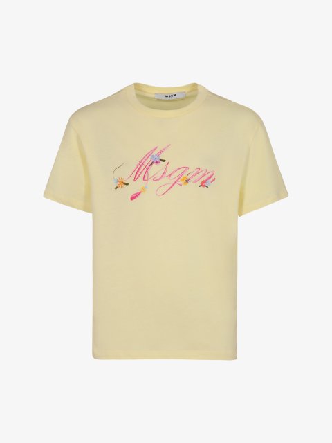 Біла футболка MSGM з бавовни: фото - Invogue