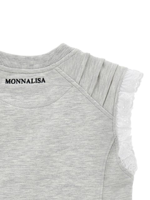 Серая футболка Monnalisa из хлопка: фото 2 - Invogue