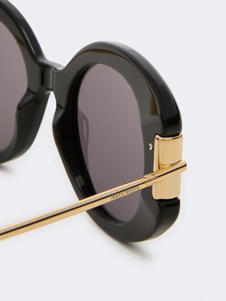 Чорні сонцезахисні окуляри Max Mara з ацетату: фото 3 - Invogue