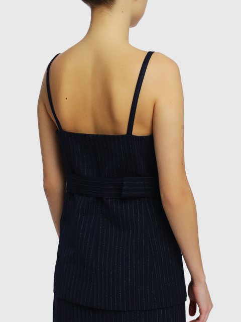 Тёмно-синий топ MARELLA: фото 4 - Invogue